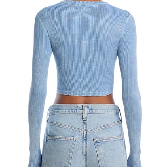 Alexander Wang Cropped Long Sleeve Crewneck, Body Wear , Size M NWT - Picture 4 of 7